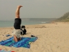 4321Lou_headstand_Cornwall a misty day in Sennen Cove, Cornwall, 5.9.'14