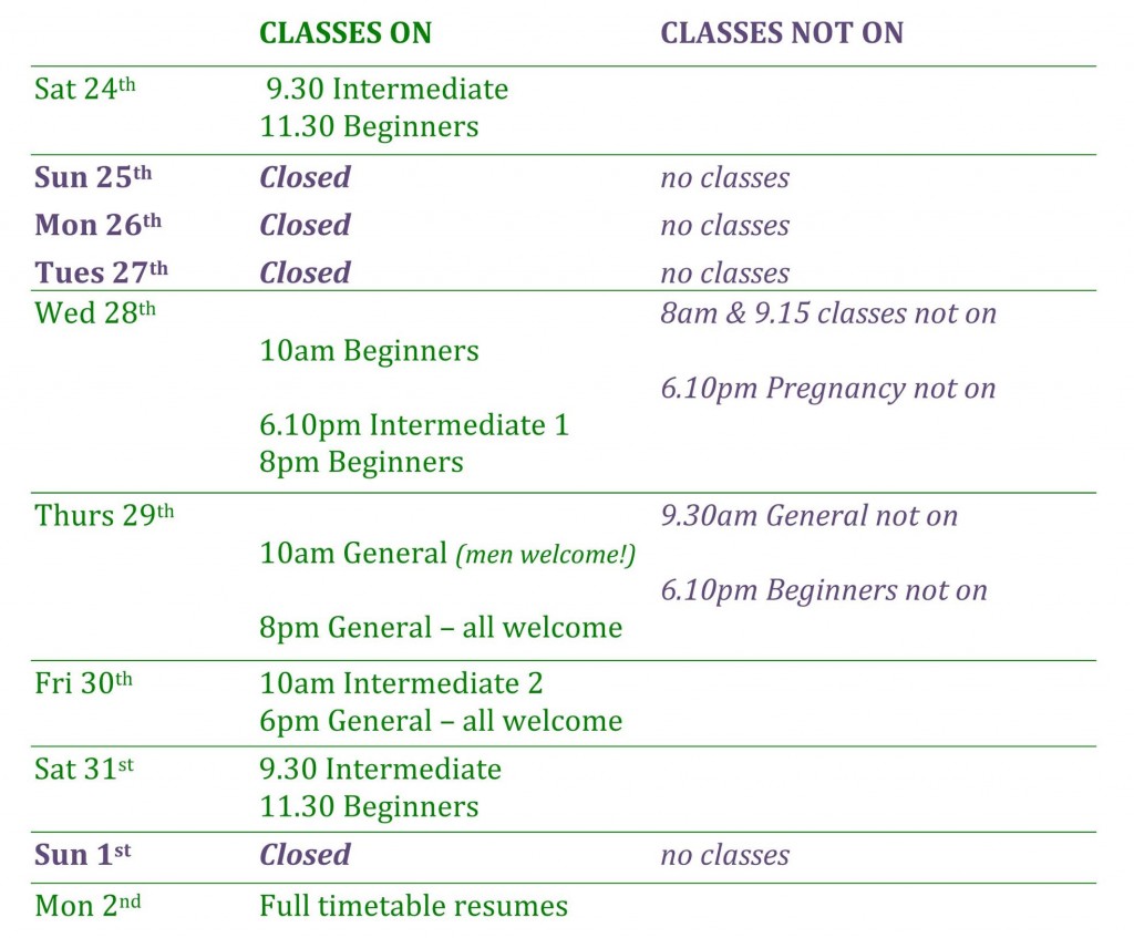 Microsoft Word - XMAS opening times 2011.docx
