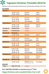 xmas hols timetable 2015 WORD FINAL